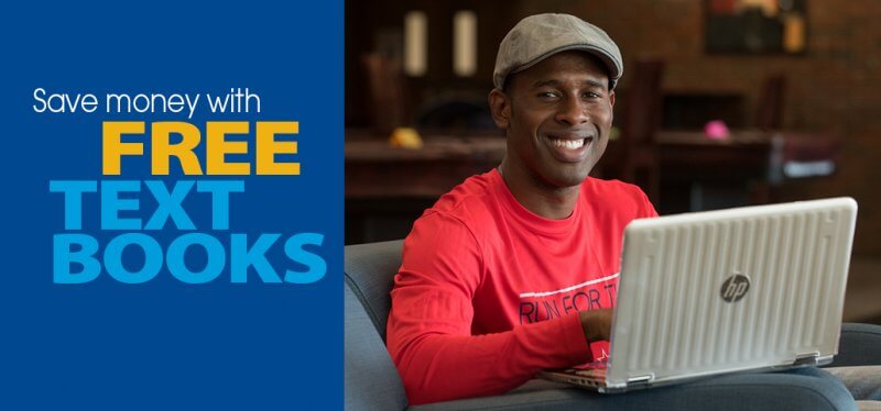 Save money with free textbooks.