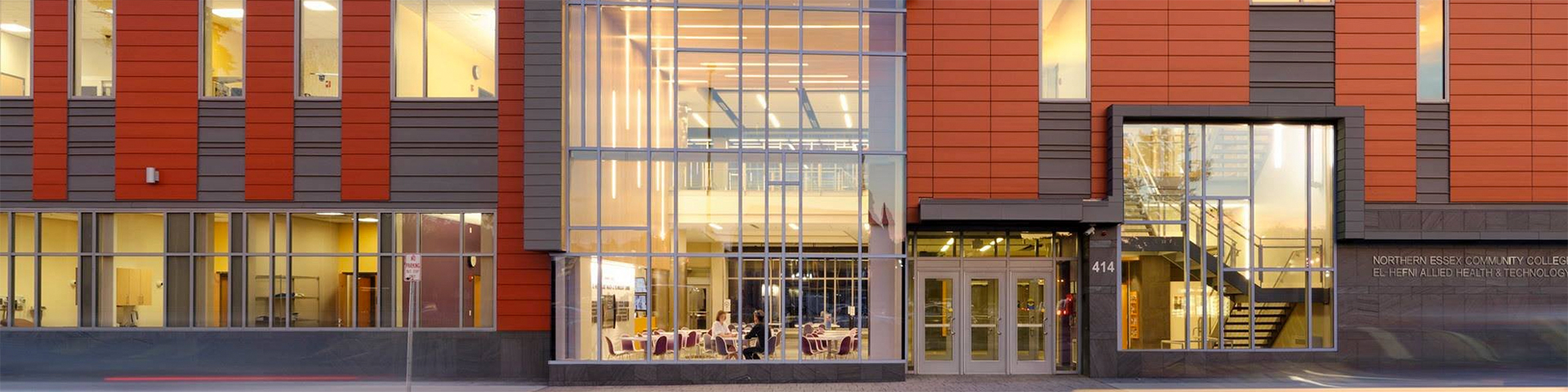 NECC El-Hefni building at dusk