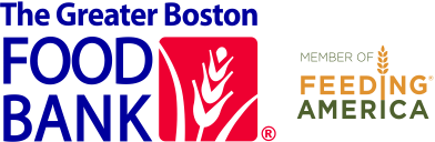 The Greater Boston Food Bank Logo and The Feeding American Logo