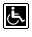 Icon for accessible parking area