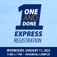 One and Done Express Registration Day