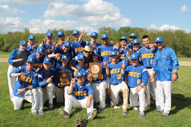 NECC Knights celebrate after win over Holyoke