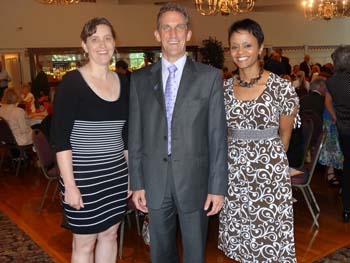 Isabelle Gagne, NECC President Lane Glenn, and Noemi Custodia-Lora 