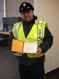 Eagle Security Guard Edward J. Gabriel picked up his diploma 42 years after graduating from Northern Essex Community College.