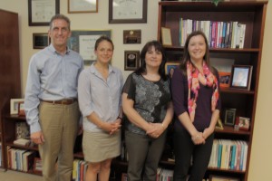 NECC President Lane Glenn with Second Quarter Employee Recognition Winners Kirsten Kortz, Elizabeth Donovan, and Ashley Moore.