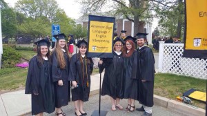 Six of the seven NECC alumni who graduated from Framingham State’s bachelor’s in American Sign Language-English Interpreting.  Matt, I’m going to see if I can find ID’s on the photo.