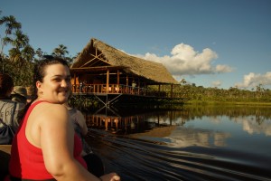 Tarah MacGregor arriving at Sacha Lodge in the Ecuadorian rainforest, for the first time.