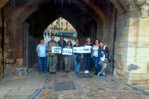 NECC students during the 2015 study abroad trip to England.