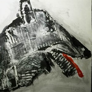 Alves's "Bi-polar" on display at the NECC ArtSpace.