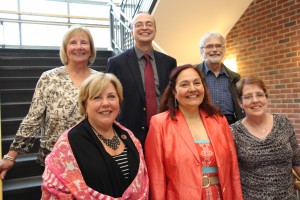 Shown front row left to right Sherrie Carroll, Magdalena Suarez-Shannon, Donna Bouchard and (back row left to right) Catherine (Kitty) Dabrowksi, Bill Heineman, and Allan Hislop.