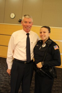 It’s Thomas Fleming, director of the NECC Methuen Police Academy and Officer Tiffany Maldonado of the Haverhill PD. Tiffany was in the first class to graduate from the academy