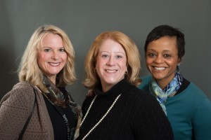 Susan Martin, director of learning accommodations, Jillian Knox, I-WILL program coordinator, and Noemi Custodia-Lora, executive director of the Lawrence campus and community relations.