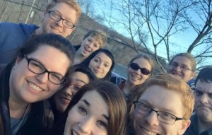 Participants in this year’s Kennedy Center Theatre Festival include, (l to r front) Caitlin Kennedy, Geehae Moon, Abigail Seabrook, Ben Joyall, and Robert Mantegani. (Rear) Nate Joyall, Natalie Scott, Sarah Bird, Hannah Heckman-McKenna and Hunter Gouldthorpe.