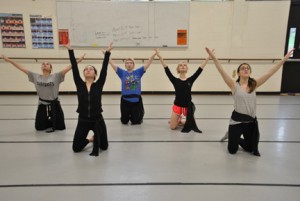 Northern Essex community College Stillpoint dancers will perform during the spring show April 22 and 23. Left to right (back row) Tiffany Melo of Derry, Megan McCullough of Londonderry, and Nina Cabral of Pelham. Front row (L to R) Zaida Buzan of Haverhill, Katie Formosi of Groveland, and Michelle Zukowski of Tewksbury.