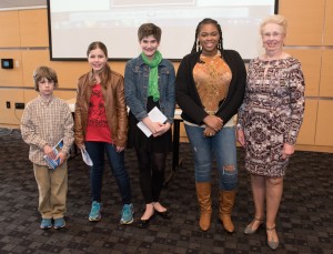 This year's Peace Poetry contest winners included (l to r) Finn Stinson of Amesbury, Alva Yankowitz of Andover, Madeline Lembo of Hampstead, NH, Amanda Toussaint of Methuen; and Judith Delano of Hampstead, NH.