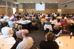 more than 200 faculty and staff form all 15 Massachusetts community colleges attended the kickoff of the OER statewide initiative.