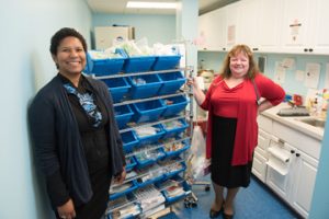 NECC Professor Emily Gonzalez, coordinator of the Clinical Research Coordinator Program (left) and Terry Stubbs, founder and CEO of ActiveMed, collaborated on creating the new program.