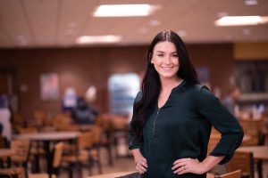 Catherine Greene in the NECC student center