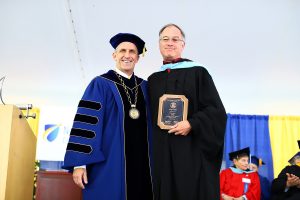 NECC President Lane Glenn and Retired English Professor Joe LeBlanc. 