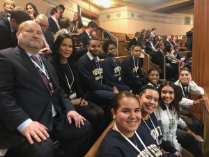 NECC Early College students sit in the State House visitors' gallery.