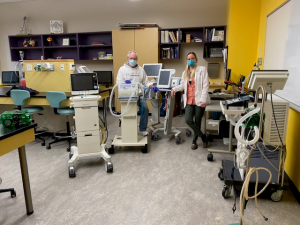 respiratory care faculty with ventilators