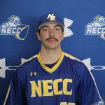 Todd Tringale of Saugus in baseball uniform looking straight at a camera