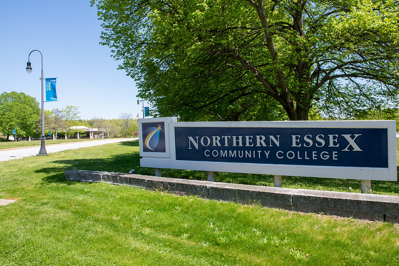 sign for northern essex community college at entrance to the Haverhill campus 