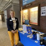 Director of Career Services Sandy Rochon volunteered in the Spurk Building