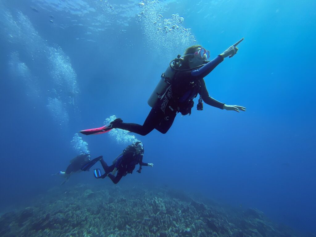 heather scuba diving