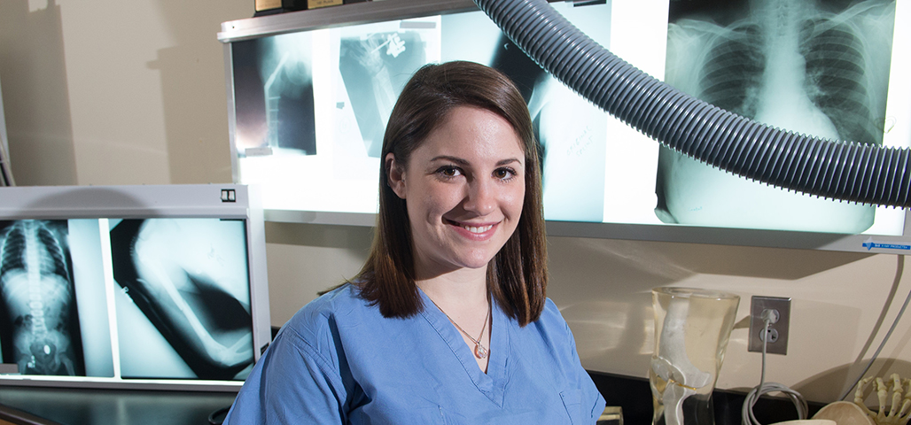 Student working with XRays