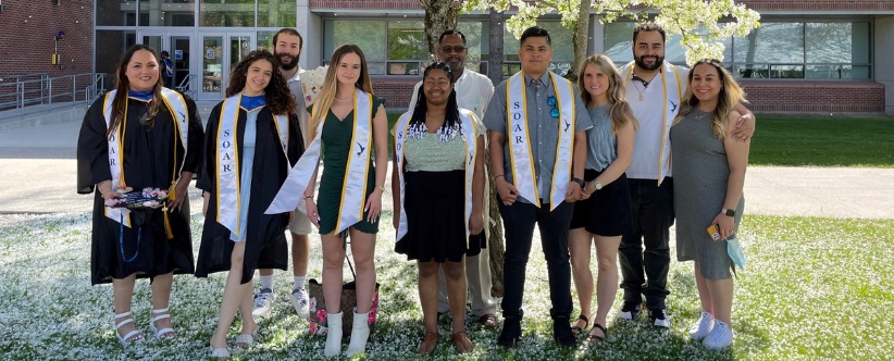 A photo of a group of graduates from the SOAR program, taken outside at NECC