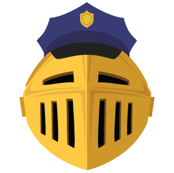 NECC Knight emoji wearing a police cap