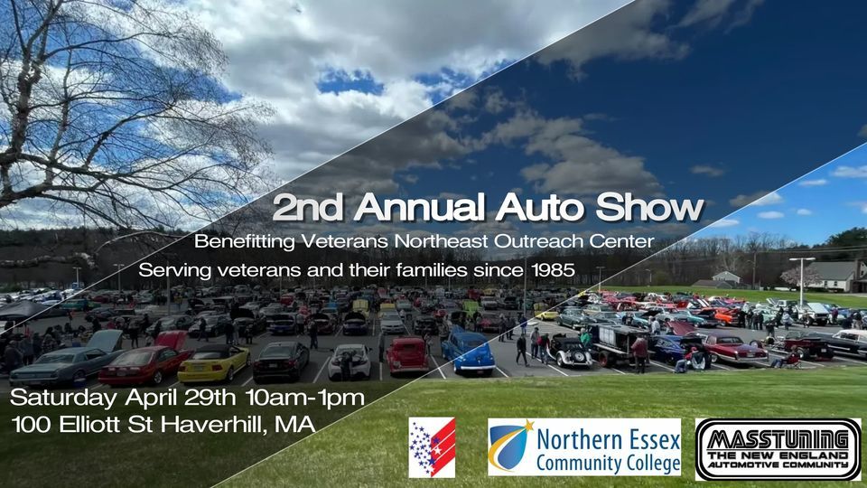 Car Show banner, showing a parking lot full of cars