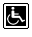 Icon for accessible parking area