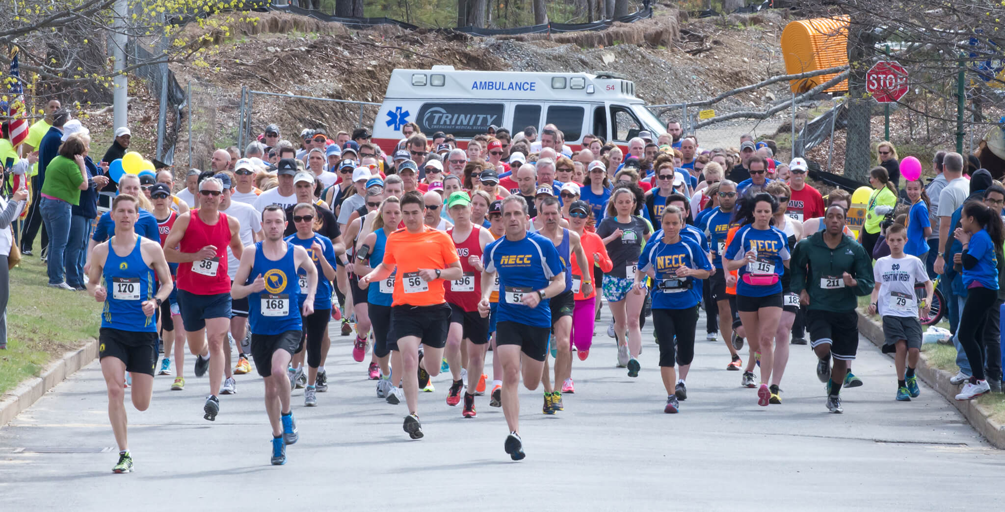 A pack of runners in the Campus Classic