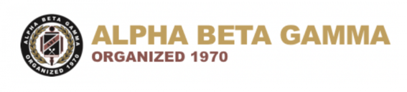 ABG logo and the words alpha beta gamma established in 1970