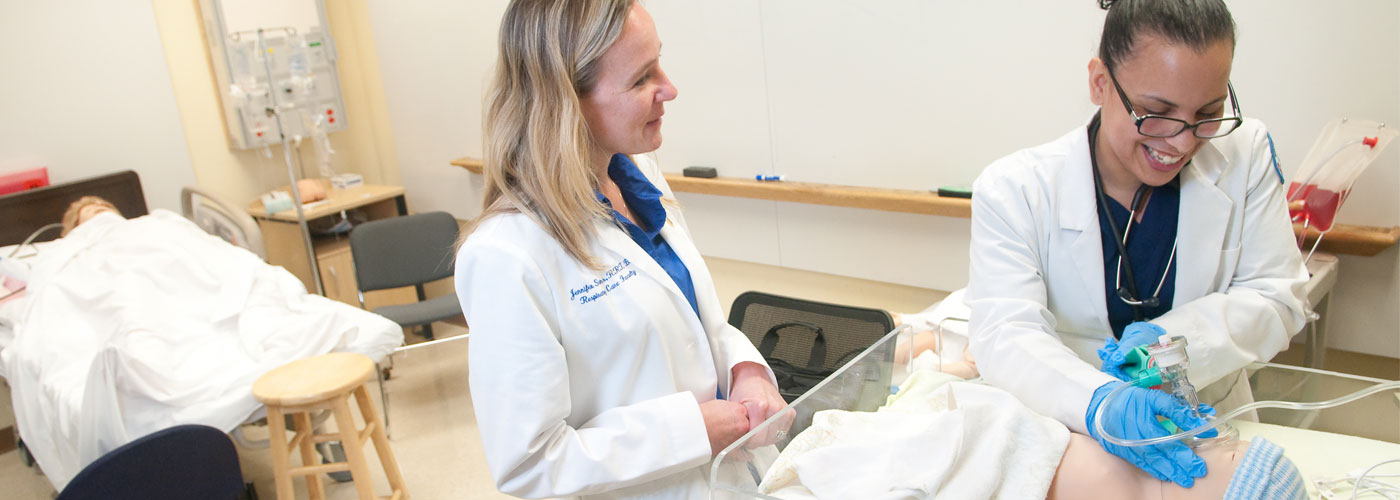 At a Respiratory Care Associate Degree Information session you can view the state-of the-art equipment and facilities such as this educational hospital room.