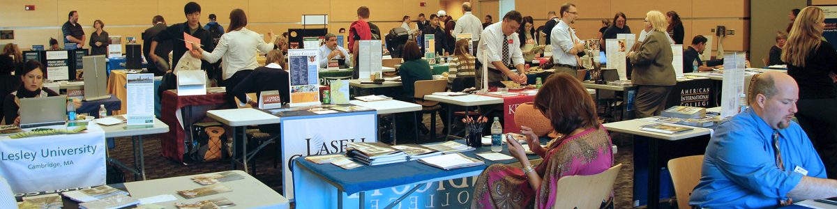 Students learn about their options from various 4-year college representatives