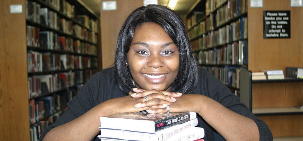 A student in the Business program at our NECC Campus