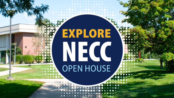 Open House Haverhill image, with a photo of the Haverhill Campus in the background