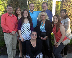 A group of students pose for the camera