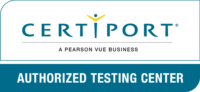 Certiport Authorized Testing Center badge displaying their logo