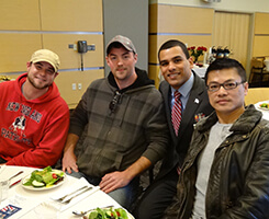 men at a veterans and military event